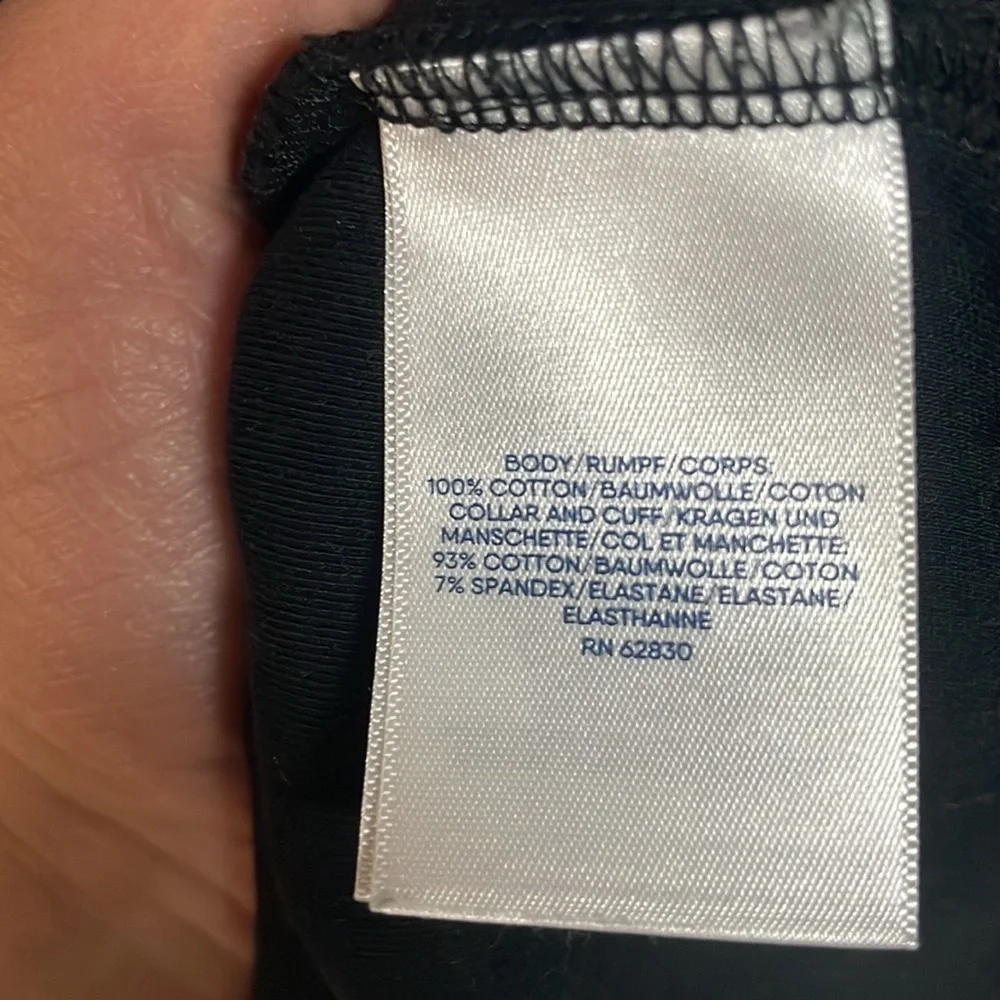 2/$30 Lands’ End Black Long Sleeve Mock Neck Soft And Stretchy Top - Picture 6 of 8